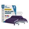 Velvet Skirt Hangers – Purple, Adjustable Clips