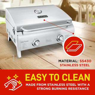 LifeMaster Tabletop Propane Grill - 2 Burners