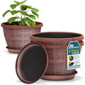 Whiskey Barrel Planters – 10-Inch, Copper