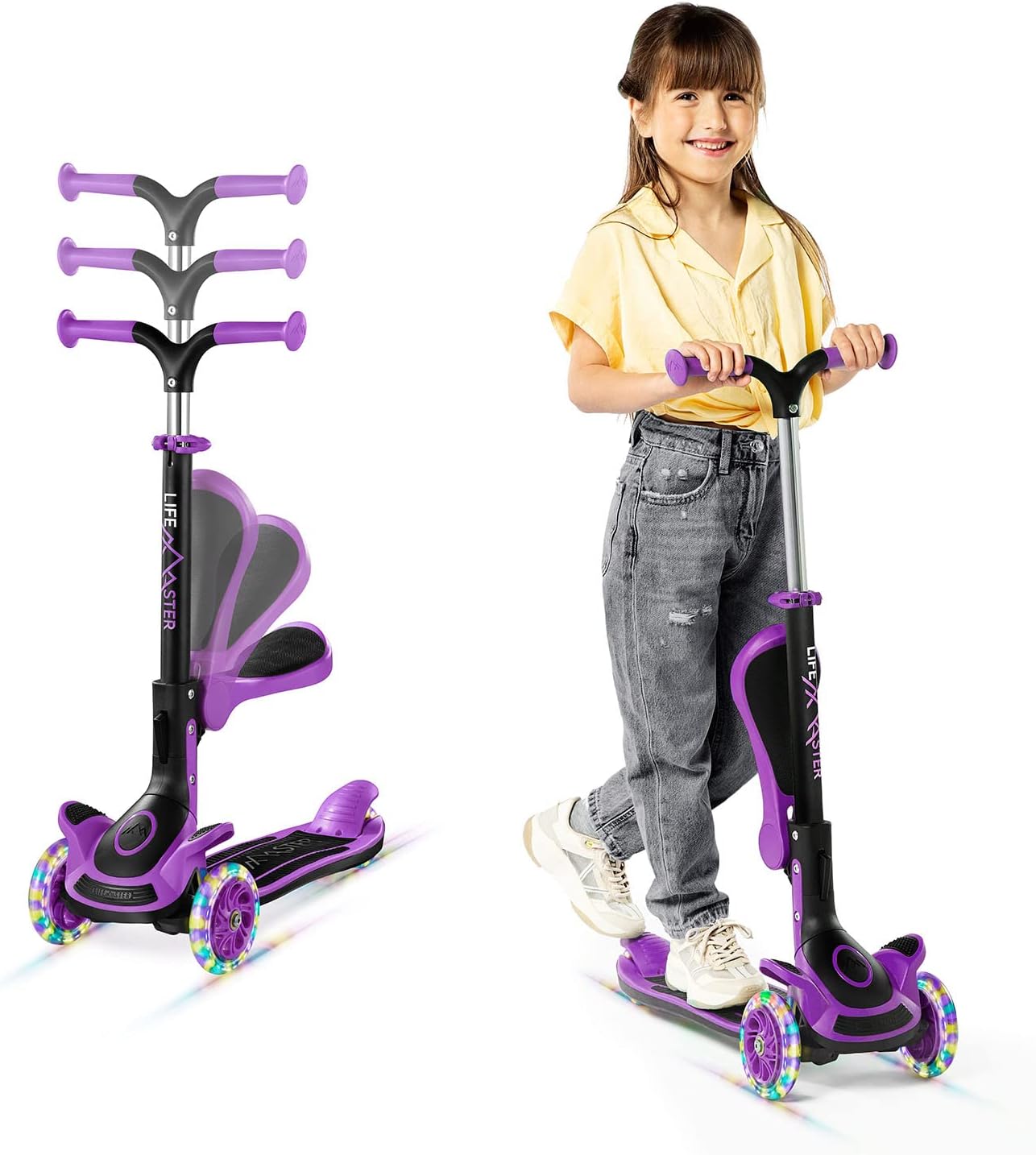 Foldable Kids Scooter with LED Wheels Life Master