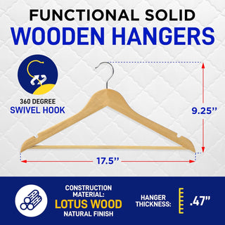 LifeMaster Solid Maple Wood Hangers