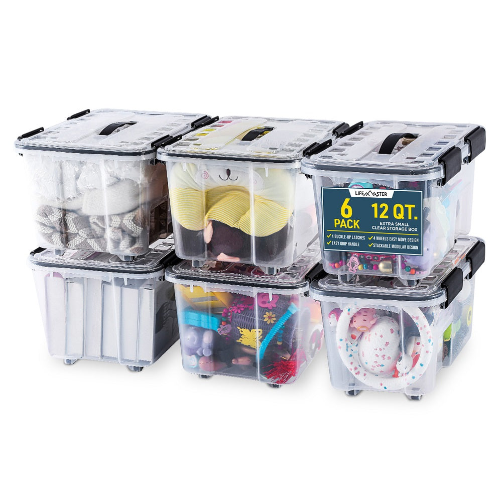 LifeMaster 6-Pack Stackable Storage Bins – Life Master