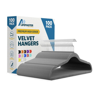 Velvet Clothes Hangers – with 360 Degree Swivel Hook and Non-Slip Shoulder Notch, Holds Up to 10 lbs, Heavy Duty Hanger Set, for Organizing Suit, Dress, Coat, and Clothes