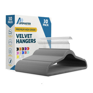Velvet Clothes Hangers – with 360 Degree Swivel Hook and Non-Slip Shoulder Notch, Holds Up to 10 lbs, Heavy Duty Hanger Set, for Organizing Suit, Dress, Coat, and Clothes