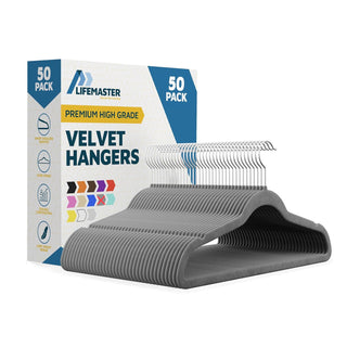 Velvet Clothes Hangers – with 360 Degree Swivel Hook and Non-Slip Shoulder Notch, Holds Up to 10 lbs, Heavy Duty Hanger Set, for Organizing Suit, Dress, Coat, and Clothes