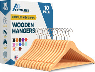 LifeMaster Solid Maple Wood Hangers