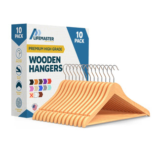 LifeMaster Solid Maple Wood Hangers