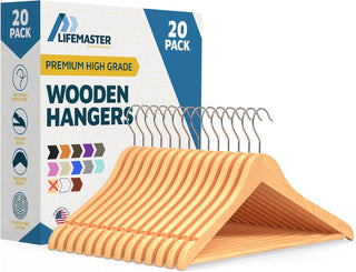 LifeMaster Solid Maple Wood Hangers