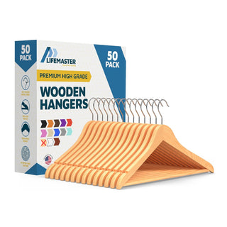 LifeMaster Solid Maple Wood Hangers