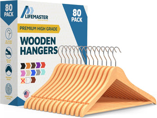 LifeMaster Solid Maple Wood Hangers