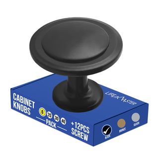 LifeMaster Matte Black Knobs – Rust-Proof