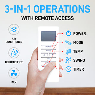 LifeMaster 3-in-1 Portable AC with Remote