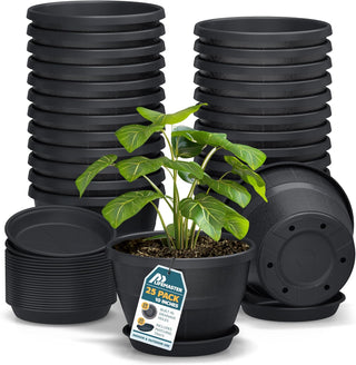 10-Inch Whiskey Barrel Planters Outdoor - Durable Plastic Plant Pots for Indoor & Outdoor Use with Drainage & Saucer, Lightweight Rustic Barrel Planters for Flowers, Herbs & Small Plants
