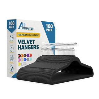 Velvet Clothes Hangers – with 360 Degree Swivel Hook and Non-Slip Shoulder Notch, Holds Up to 10 lbs, Heavy Duty Hanger Set, for Organizing Suit, Dress, Coat, and Clothes
