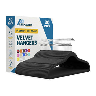 Velvet Clothes Hangers – with 360 Degree Swivel Hook and Non-Slip Shoulder Notch, Holds Up to 10 lbs, Heavy Duty Hanger Set, for Organizing Suit, Dress, Coat, and Clothes
