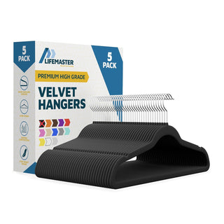 Velvet Clothes Hangers – with 360 Degree Swivel Hook and Non-Slip Shoulder Notch, Holds Up to 10 lbs, Heavy Duty Hanger Set, for Organizing Suit, Dress, Coat, and Clothes