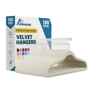 Velvet Clothes Hangers – with 360 Degree Swivel Hook and Non-Slip Shoulder Notch, Holds Up to 10 lbs, Heavy Duty Hanger Set, for Organizing Suit, Dress, Coat, and Clothes
