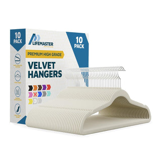 Velvet Clothes Hangers – with 360 Degree Swivel Hook and Non-Slip Shoulder Notch, Holds Up to 10 lbs, Heavy Duty Hanger Set, for Organizing Suit, Dress, Coat, and Clothes