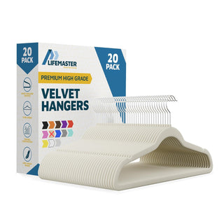 Velvet Clothes Hangers – with 360 Degree Swivel Hook and Non-Slip Shoulder Notch, Holds Up to 10 lbs, Heavy Duty Hanger Set, for Organizing Suit, Dress, Coat, and Clothes