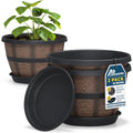 Whiskey Barrel Planters – 10-Inch, Natural