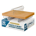 Wooden Pants Hangers – Lotus Wood, Pack of 10