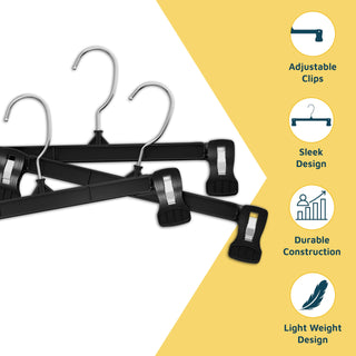 Lifemaster 50 Pack Pants Hangers with Clips, Heavy-Duty Clothes Hangers