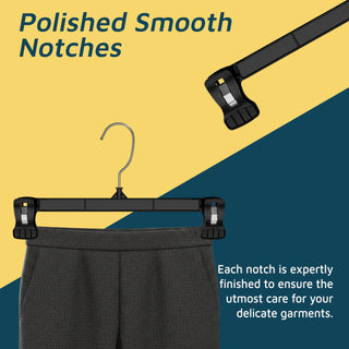 Lifemaster 25 Pack Pants Hangers with Clips, Heavy-Duty Clothes Hangers