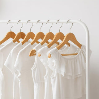 10 Pack Natural Wooden Kids Hangers, Solid Maple Baby & Toddler Clothes Hangers